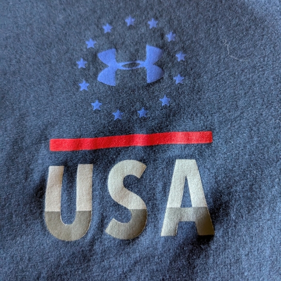 Under Armour Tee Heatgear USA patriotic America Mens Large - Picture 3 of 5